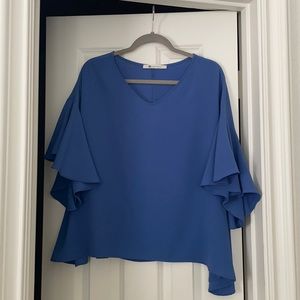 Impeccable Pig Basic Flowy Blue Top